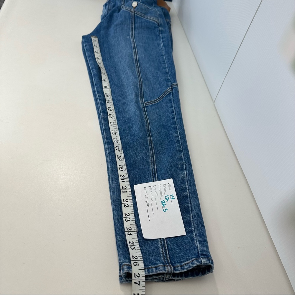DEREK LAM 10 CROSBY Denim Womens Sz 27 Med Wash High Rise Double Button … - Picture 10 of 16